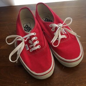 Red Vans Authentic Women’s 7.5